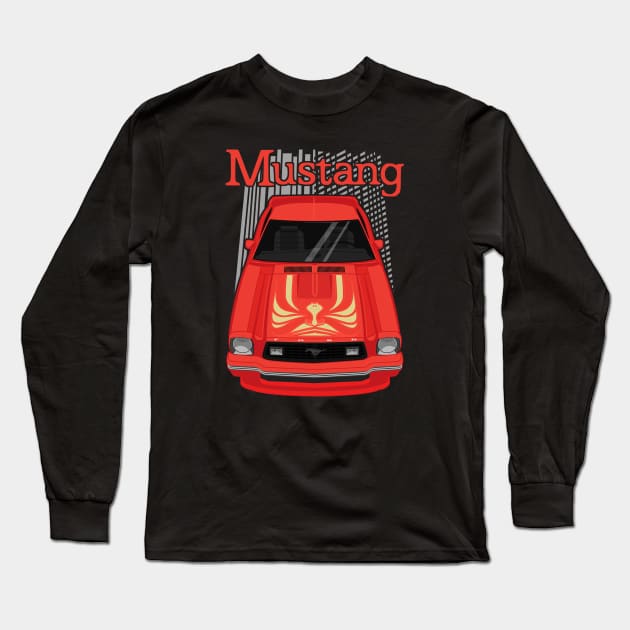 Mustang King Cobra 1978 - Red Long Sleeve T-Shirt by V8social